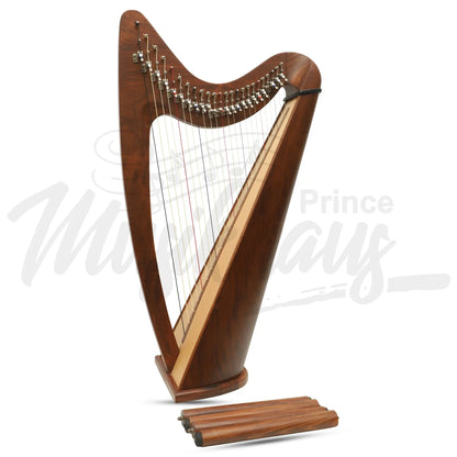 Muzikkon 24 String Claddagh Harp Rosewood