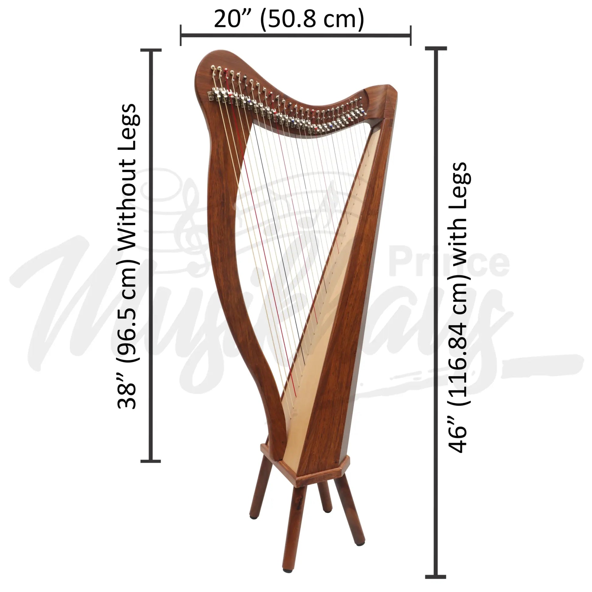 Muzikkon 27 String Ard Ri Harp Rosewood