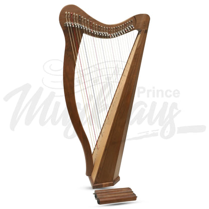 Muzikkon 27 String Ard Ri Harp Walnut