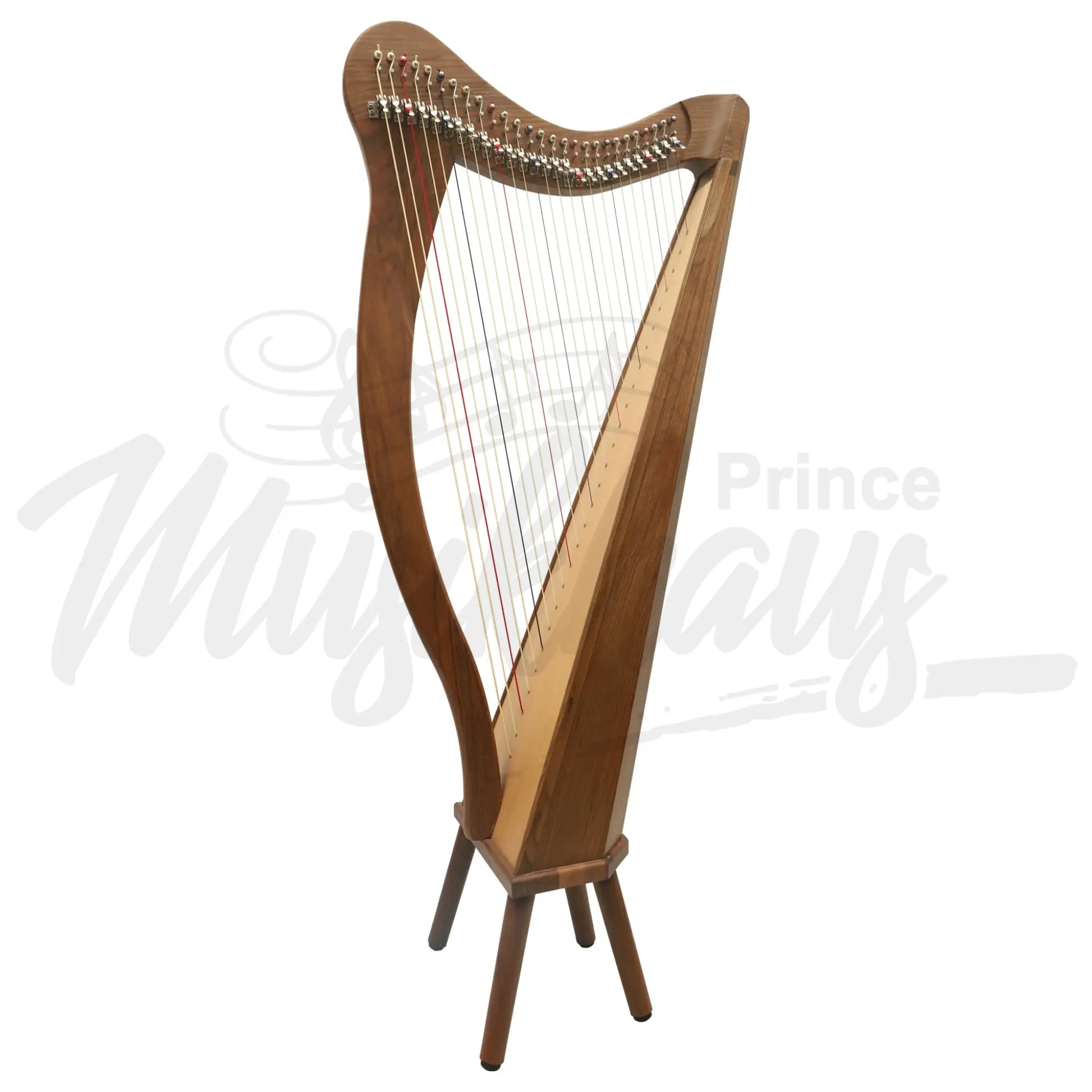 Muzikkon 27 String Ard Ri Harp Walnut