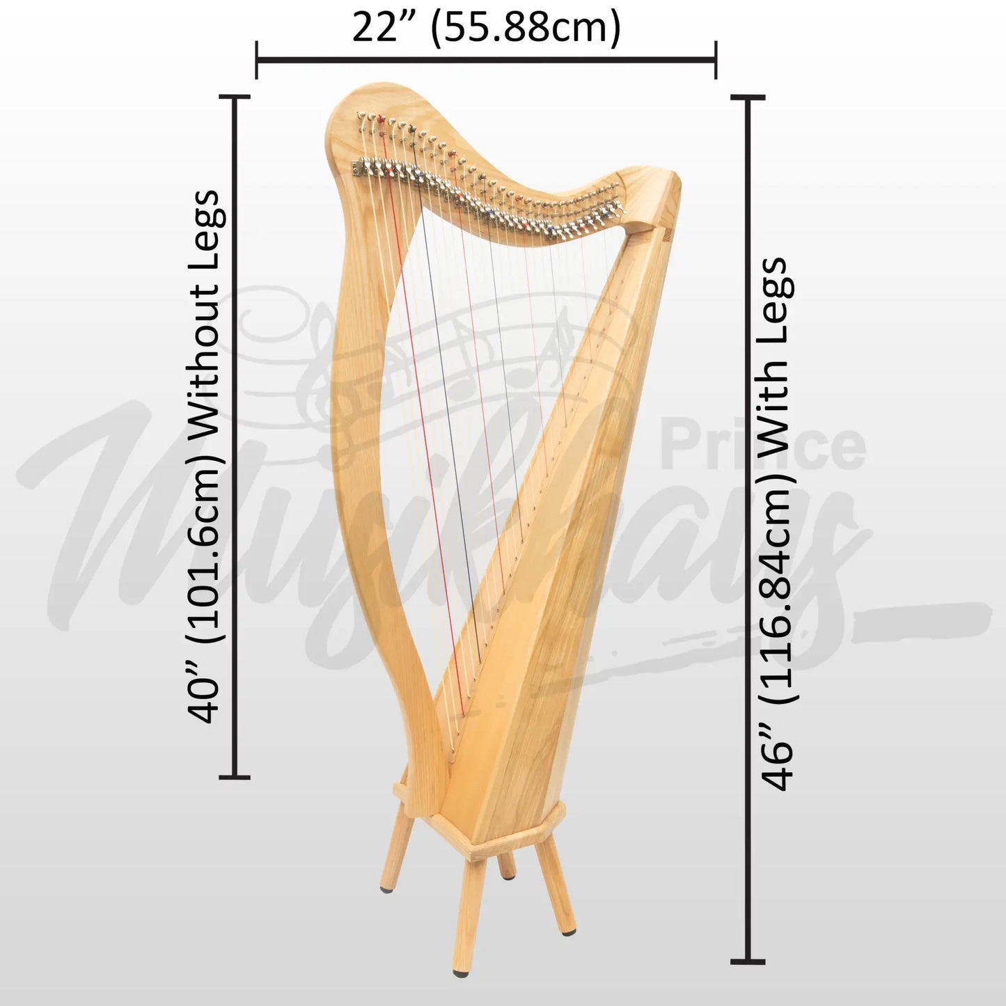 Muzikkon 29 String Ard Ri Harp Ashwood