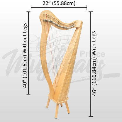 Muzikkon 29 String Ard Ri Harp Ashwood