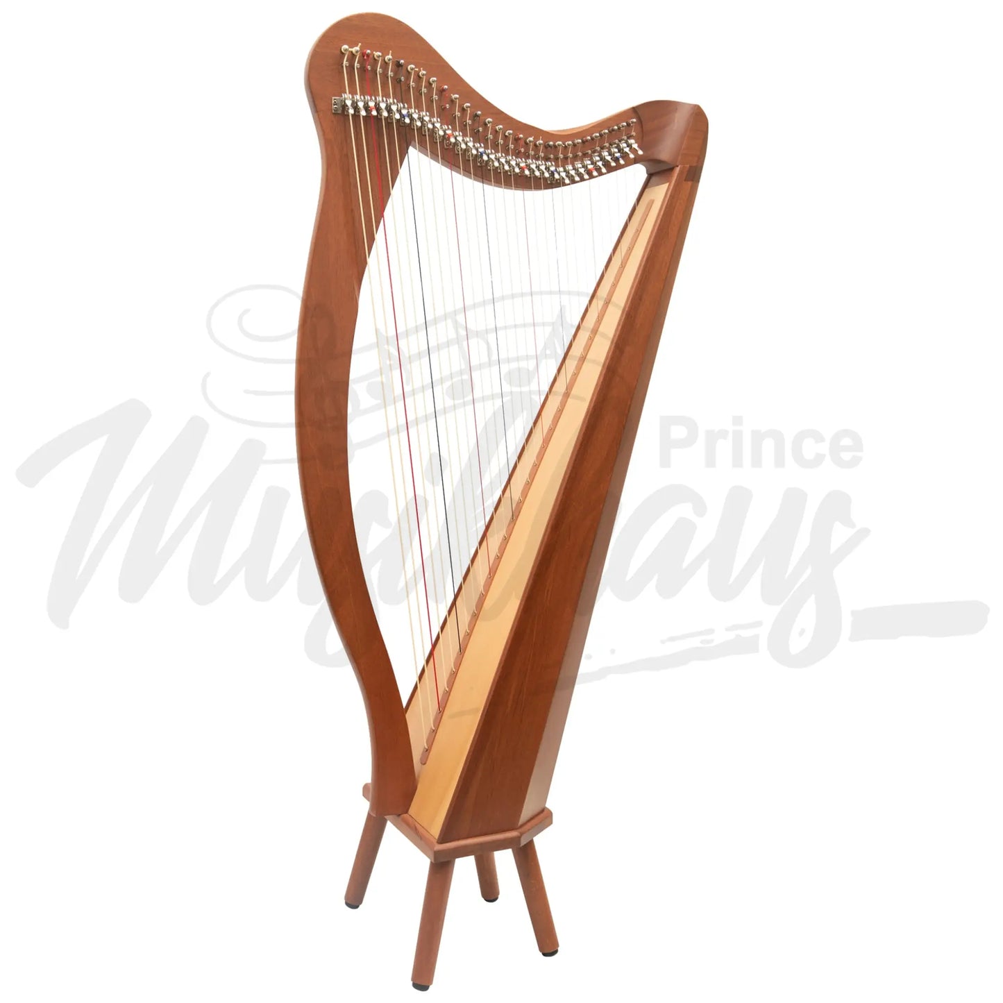 Muzikkon 29 String Ard Ri Harp Mahogany