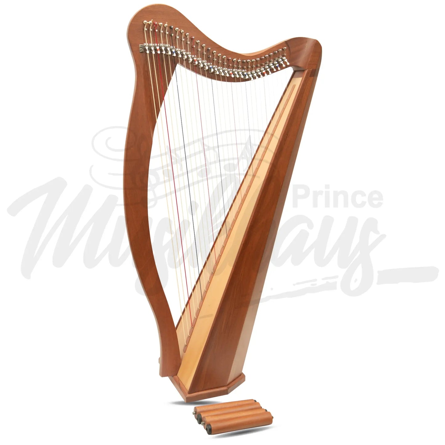 Muzikkon 29 String Ard Ri Harp Mahogany