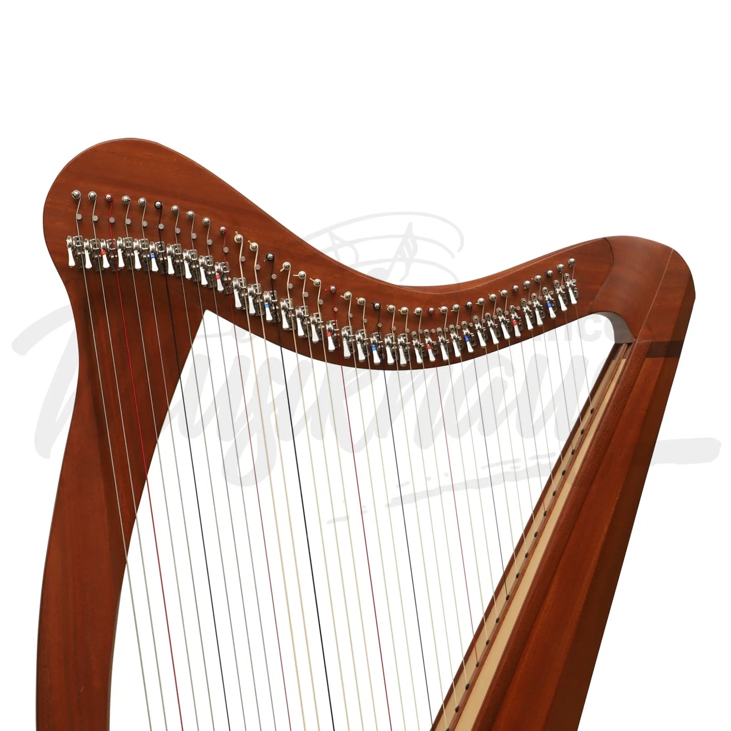 Muzikkon 36 String Ard Ri Harp Mahogany