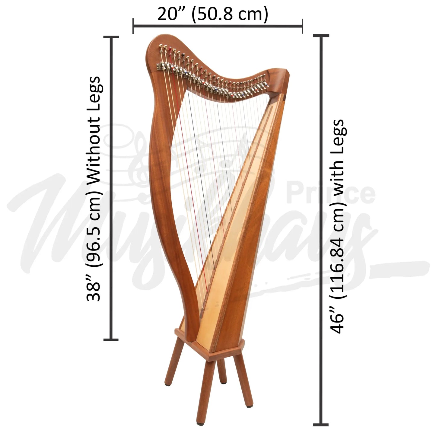 Muzikkon Ard Ri Harp 27 String Mahogany