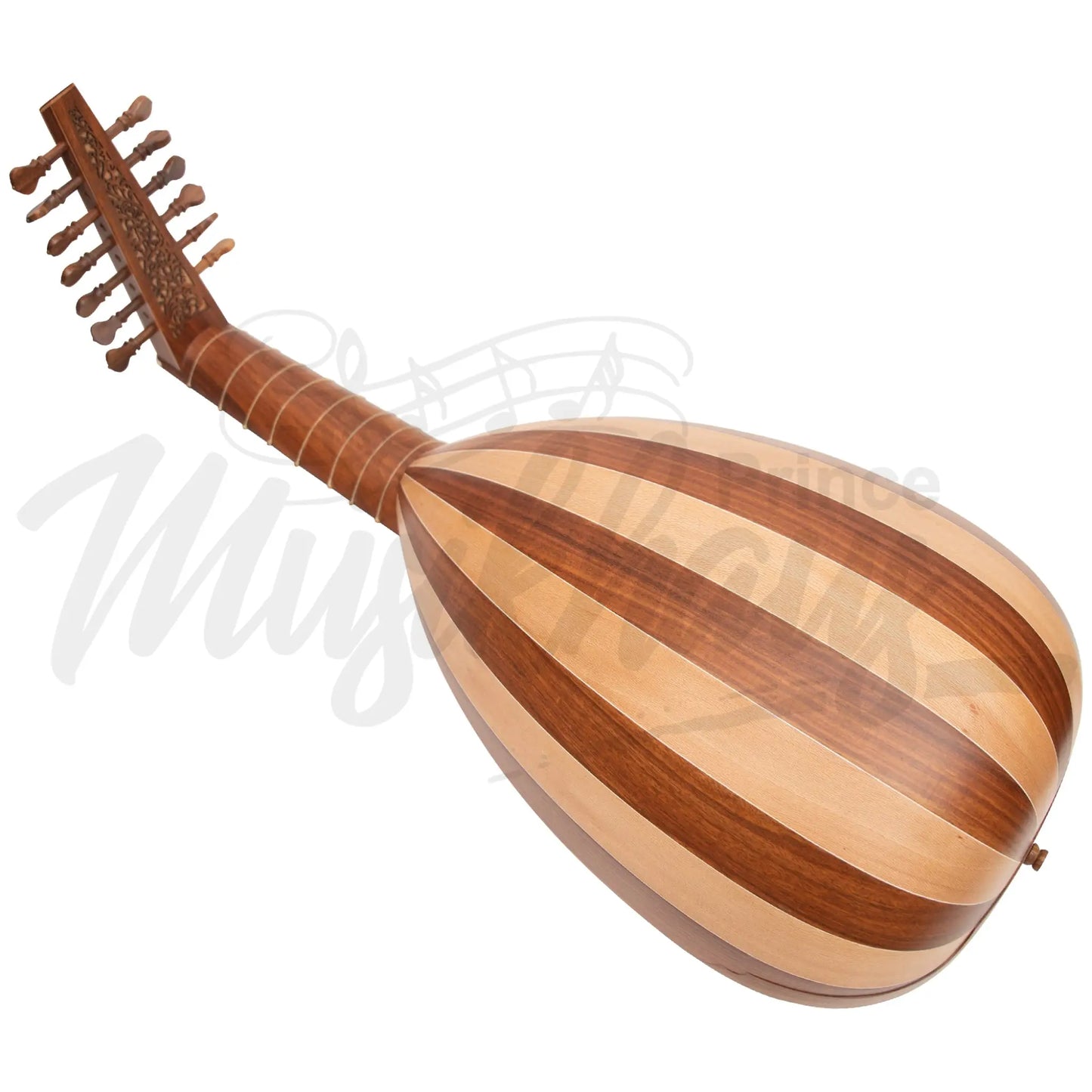 Muzikkon Descant Lute 7 Course Variegated Rosewood Lacewood Left Handed