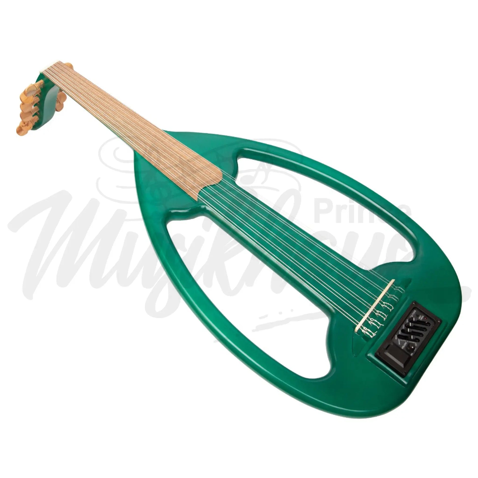 Muzikkon Electric Arabic Frame Oud With Pegs Lacewood Green