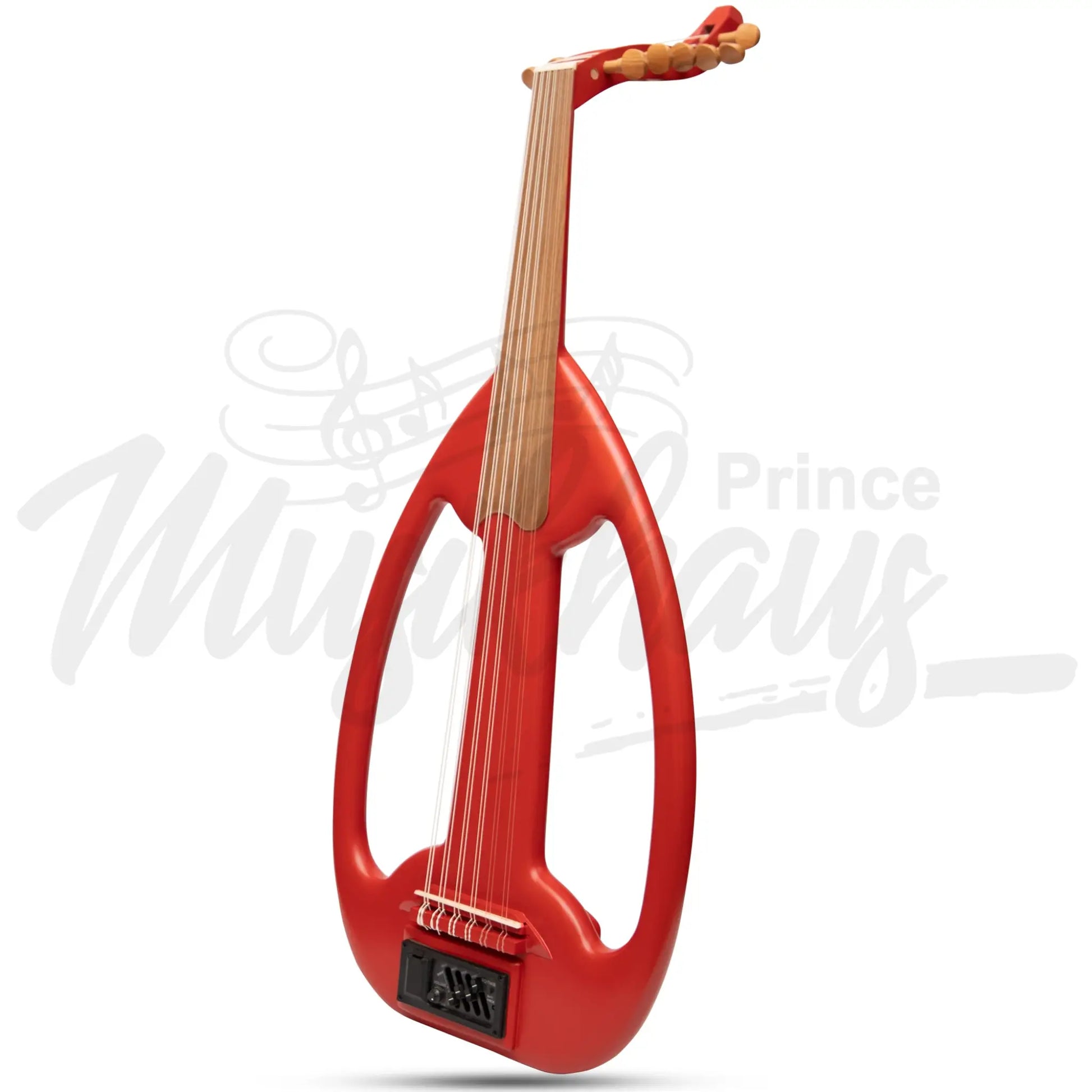 Muzikkon Electric Arabic Frame Oud With Pegs Lacewood Red