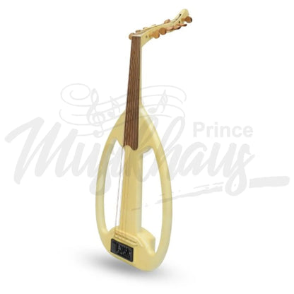 Muzikkon Electric Arabic Frame Oud With Pegs Lacewood White