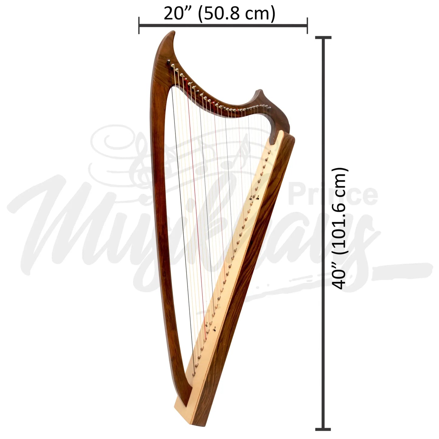 Muzikkon Gothic Harp 29 String Rosewood