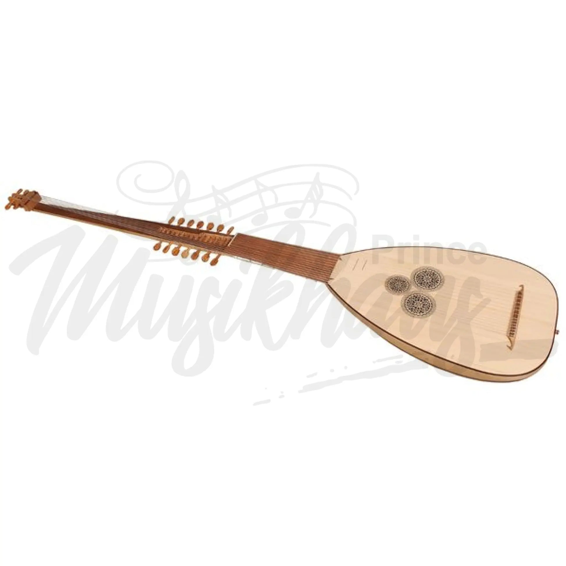 Muzikkon Large Theorbo Bass Lute Chitarrone Of Early 17Th Century Variegated Maple Walnut