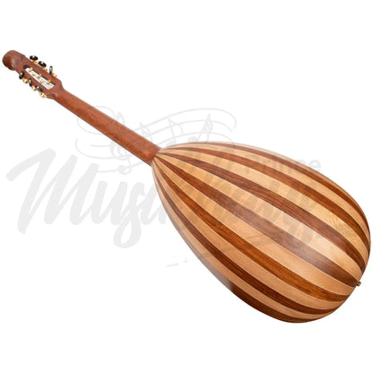 Muzikkon Lute Guitar 6 Steel Strings Variegated Lacewood Rosewood