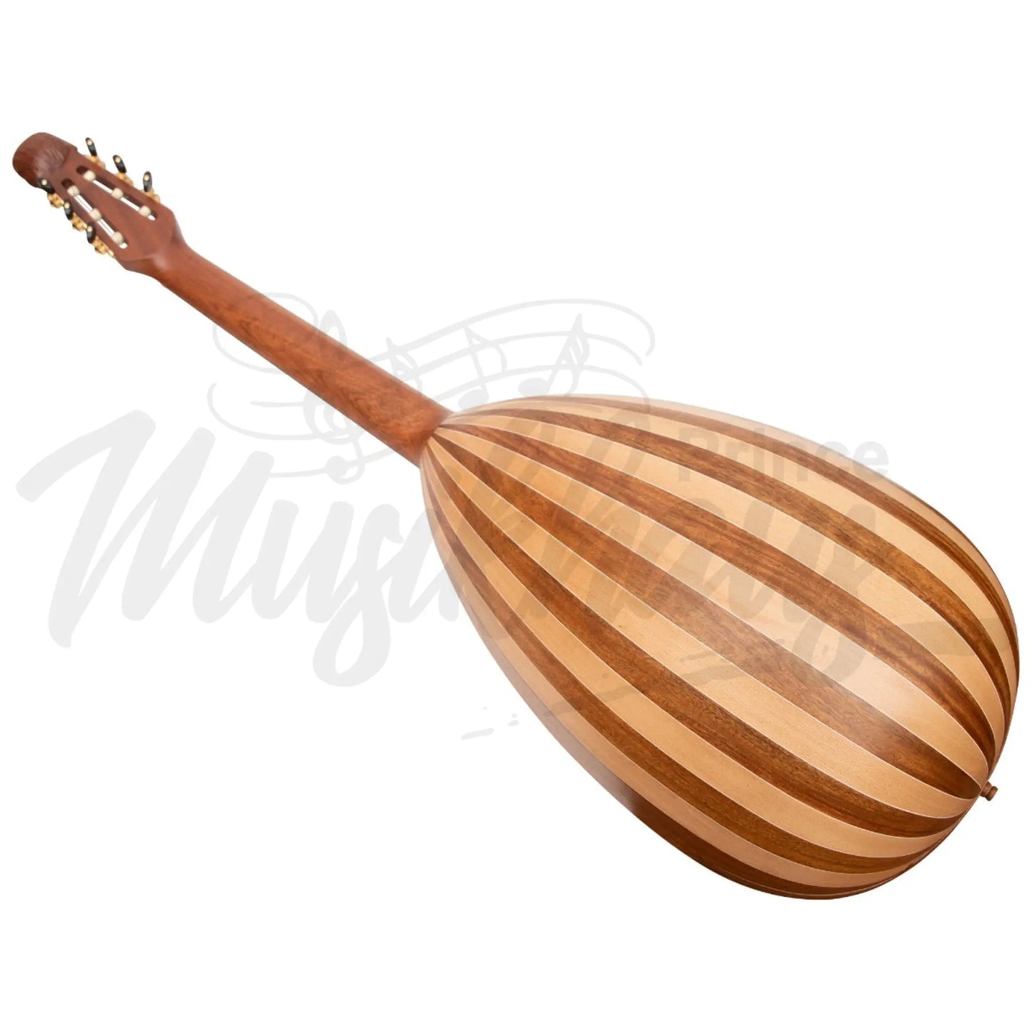 Muzikkon Lute Guitar 6 String Variegated Lacewood Rosewood Left Handed