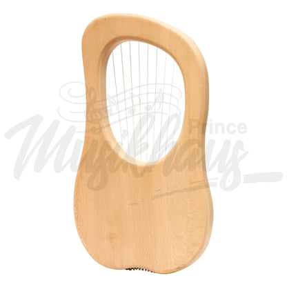 Muzikkon Lyre Harp 10 String Lacewood Engraved