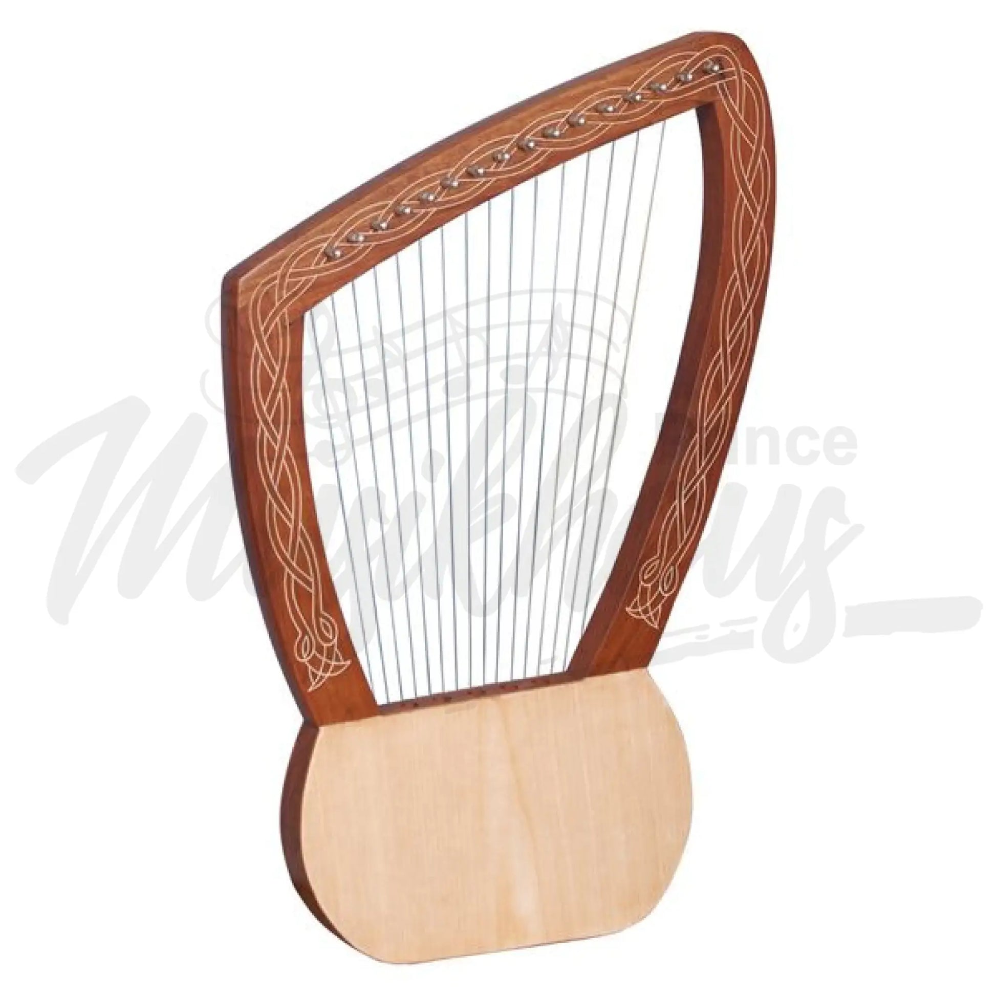 Muzikkon Lyre Harp 16 String Rosewood