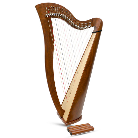 MUZIKKON MCHUGH HARP 27 STRING ROSEWOOD ROUND BACK