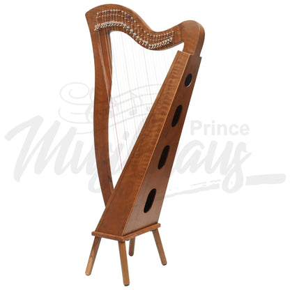 Muzikkon Mchugh Harp 27 String Walnut Square Back