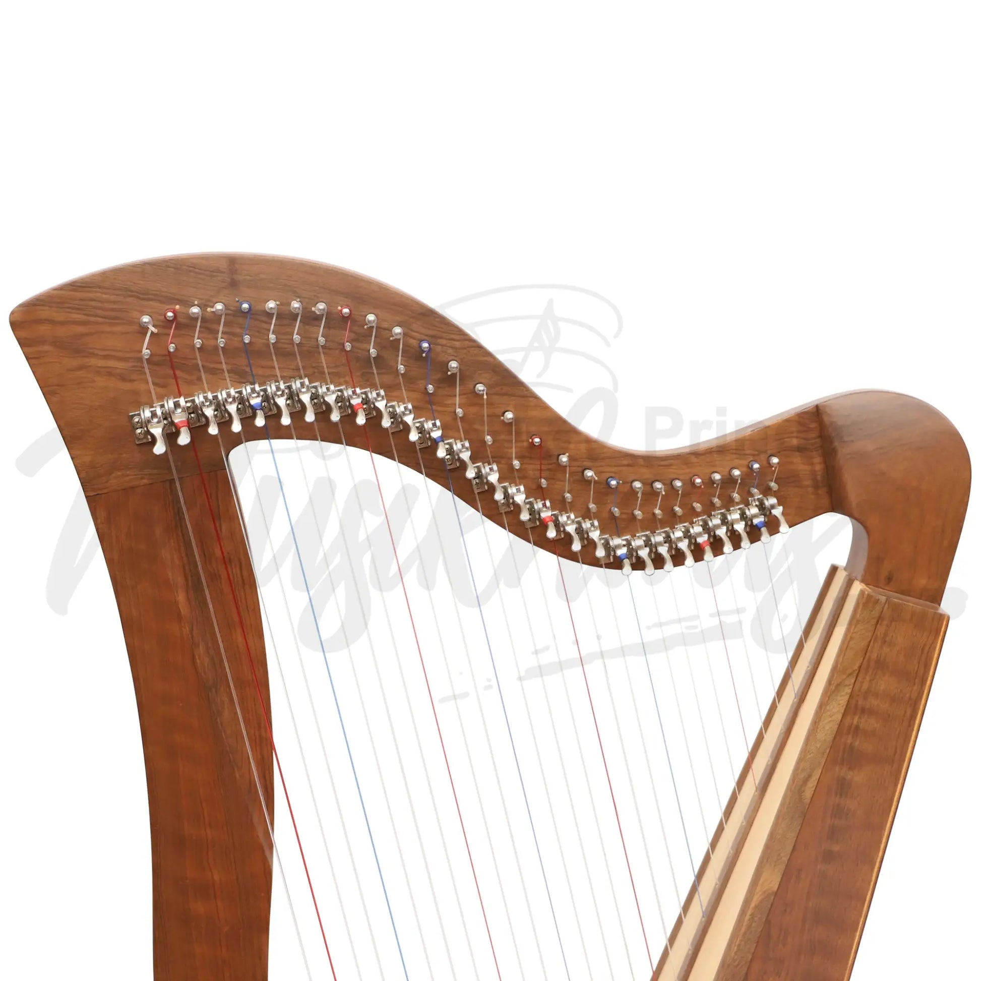 Muzikkon Mchugh Harp 27 String Walnut Square Back