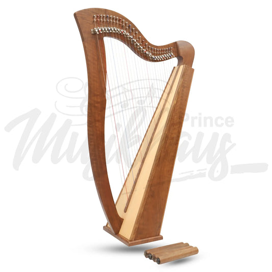 Muzikkon Mchugh Harp 27 String Walnut Square Back