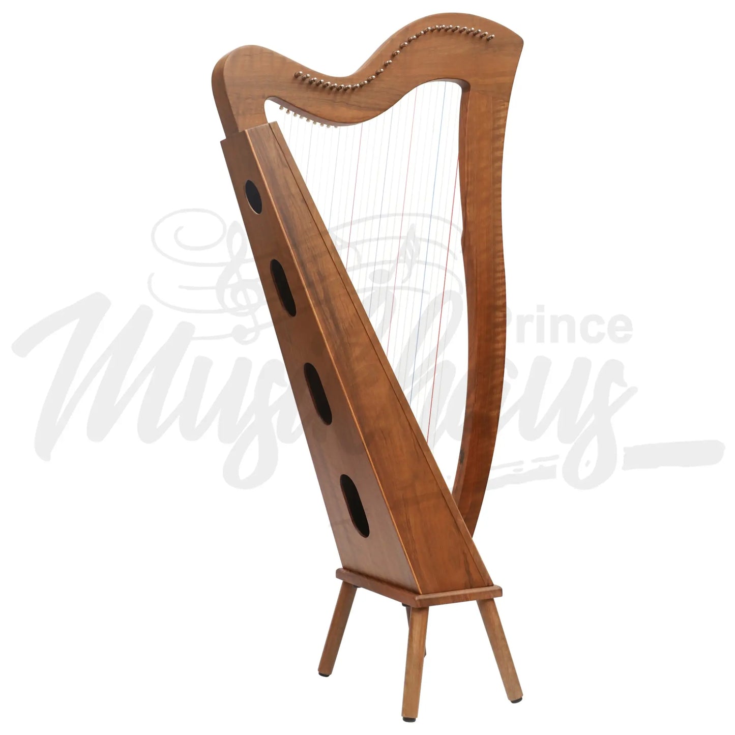 Muzikkon Mchugh Harp 27 String Walnut Square Back