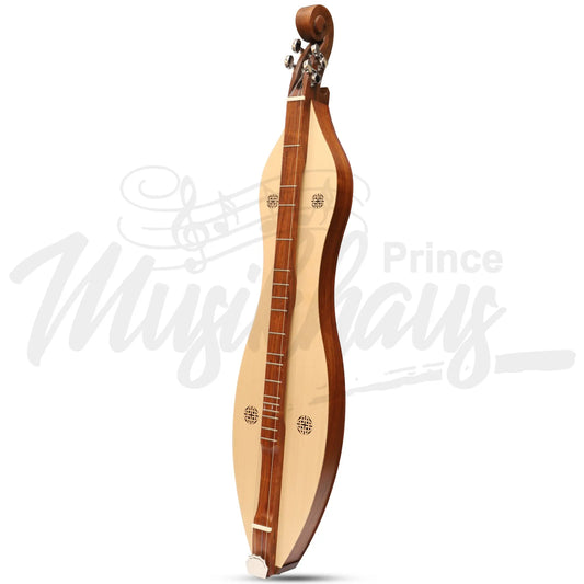 Muzikkon Mountain Dulcimer 4 Strings Knotwork Scroll R/W Silver Gear