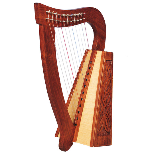 MUZIKKON O’CAROLAN HARP, 11 STRING ROSEWOOD KNOTWORK