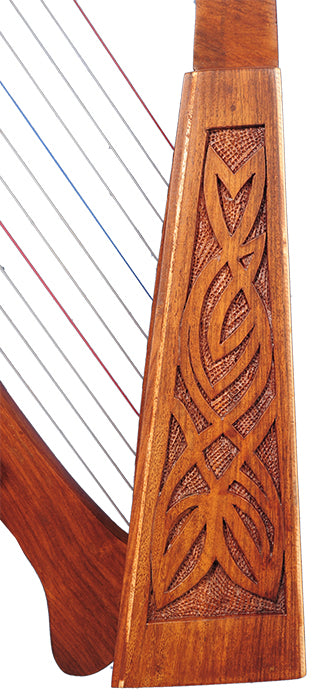 MUZIKKON O’CAROLAN HARP, 11 STRING ROSEWOOD KNOTWORK