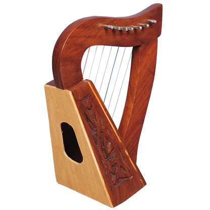 MUZIKKON O'CAROLAN HARP, 7 STRING ROSEWOOD KNOTWORK