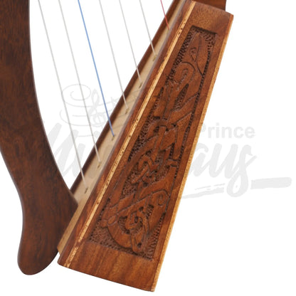 Muzikkon O’carolan Harp 7 String Rosewood Celtic Dragon