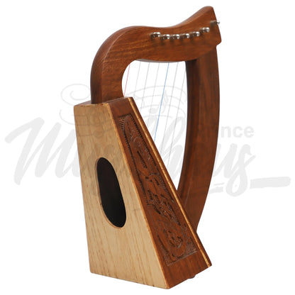 Muzikkon O’carolan Harp 7 String Rosewood Celtic Dragon