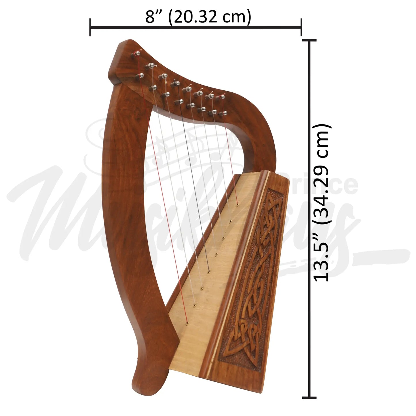 Muzikkon O’carolan Harp 8 String Rosewood Knotwork