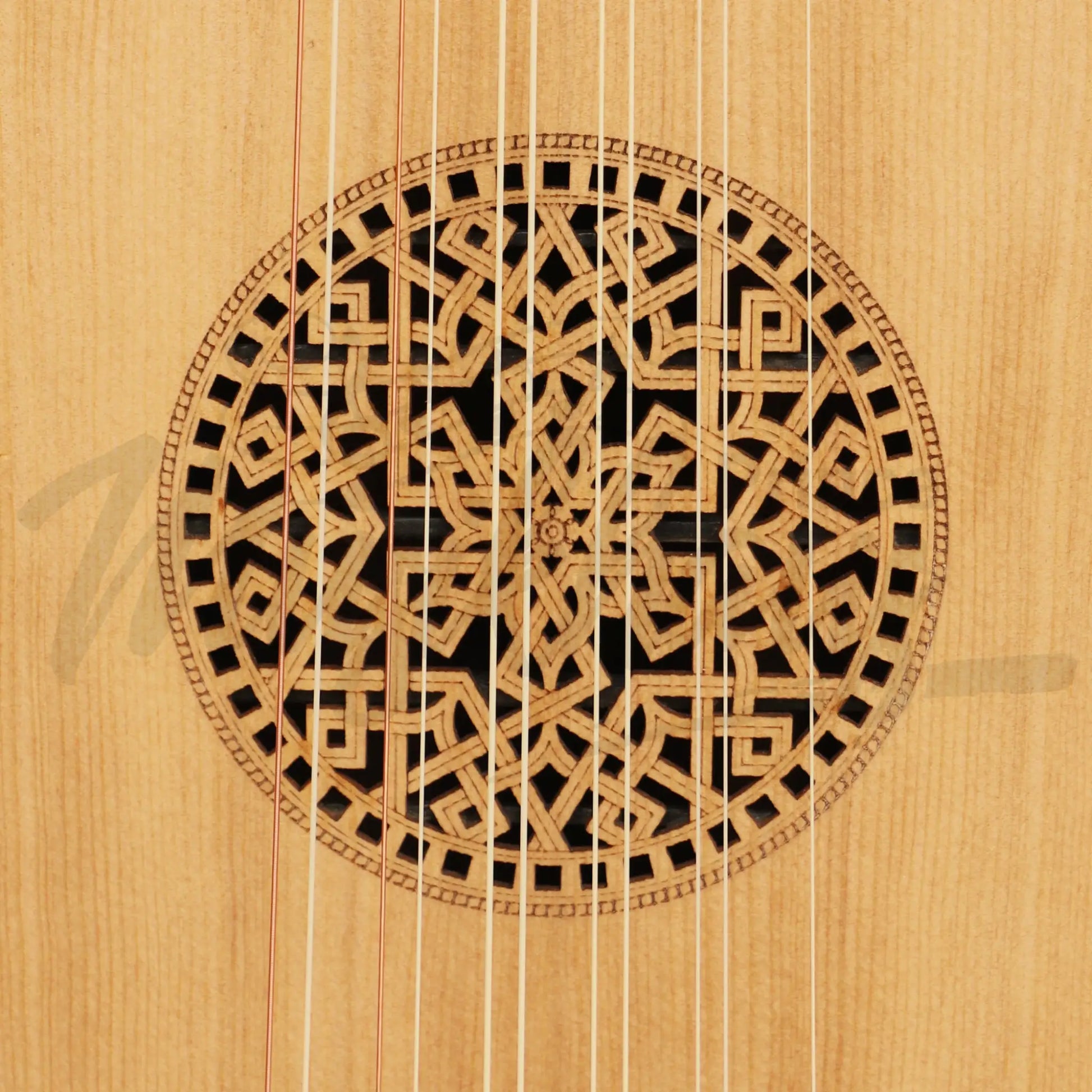 Muzikkon Renaissance Lute 6 Course Variegated Maple Ebony