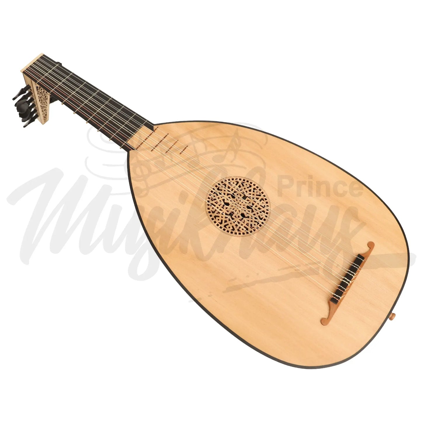 Muzikkon Renaissance Lute 6 Course Variegated Maple Ebony