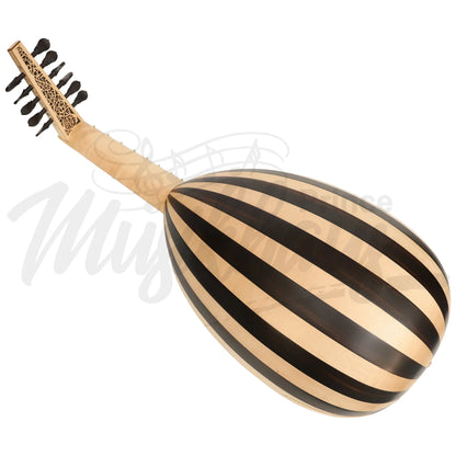 Muzikkon Renaissance Lute 6 Course Variegated Maple Ebony