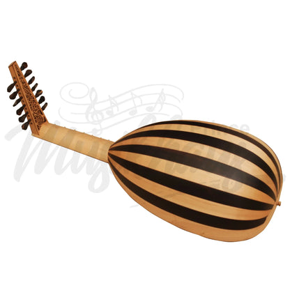 Muzikkon Renaissance Lute 7 Course Left Handed Variegated Maple Ebony