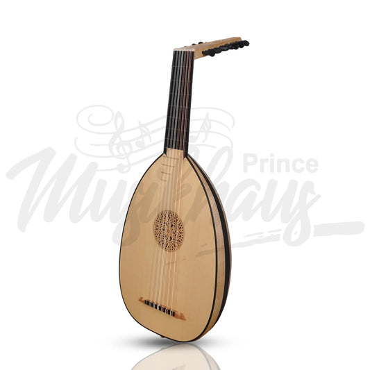 Muzikkon Renaissance Lute 7 Course Left Handed Variegated Maple Ebony