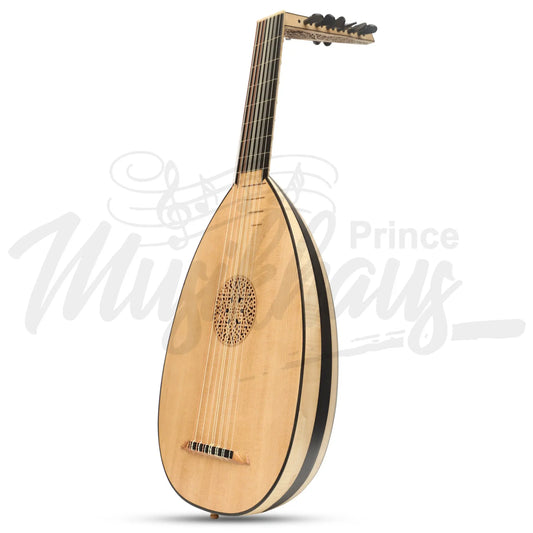 Muzikkon Renaissance Lute 7 Course Variegated Maple Ebony