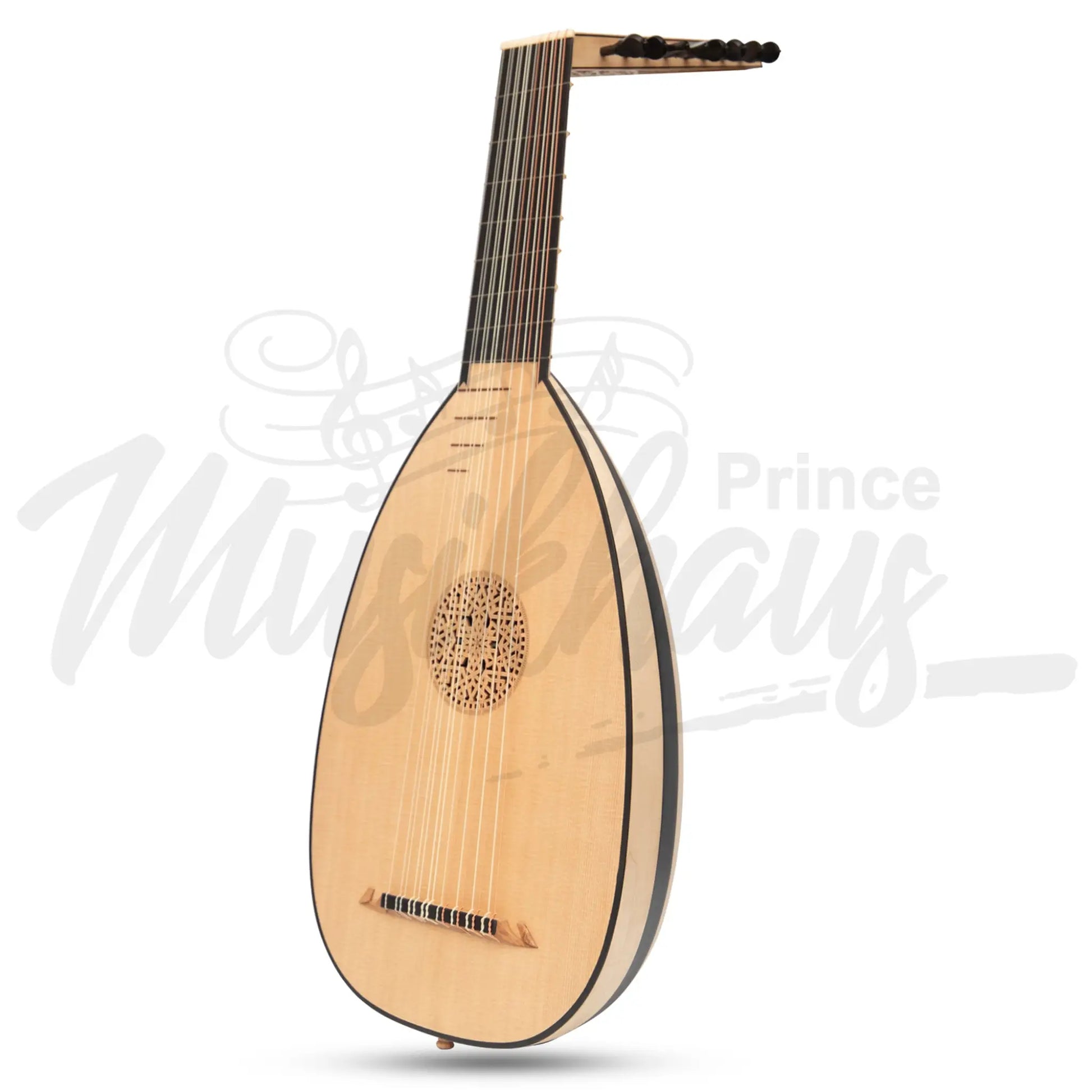 Muzikkon Renaissance Lute 8 Course Variegated Left Hand Maple Ebony