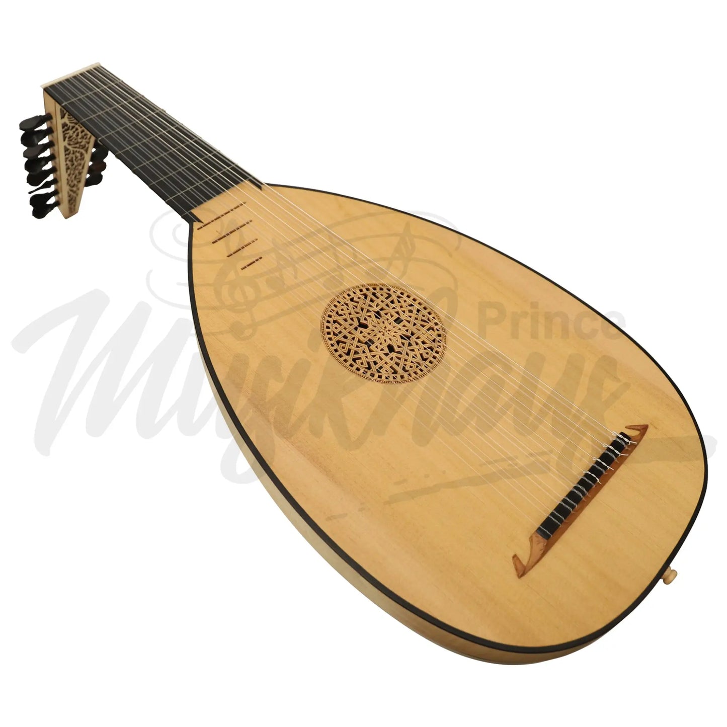 Muzikkon Renaissance Lute 8 Course Variegated Left Hand Maple Walnut