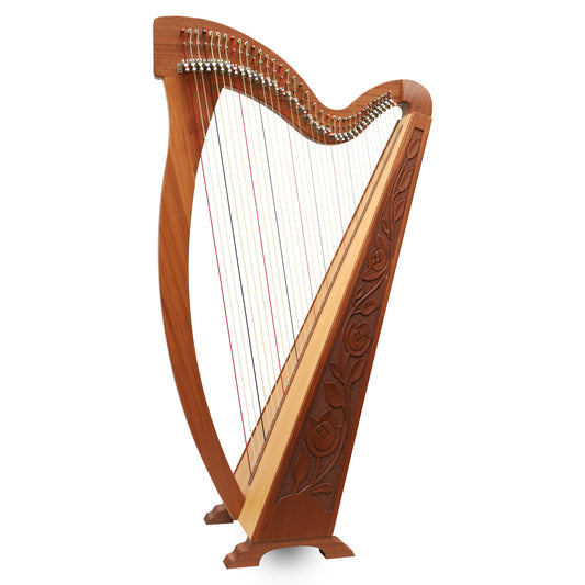 MUZIKKON 36 STRINGS TRINITY HARP MAHOGANY