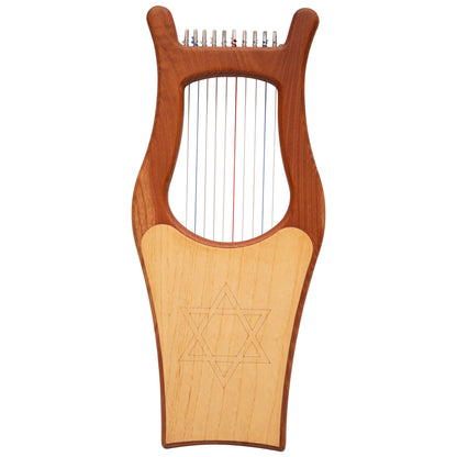 MUZIKKON MINI KINNOR HARP, 10 STRING RED CEDAR