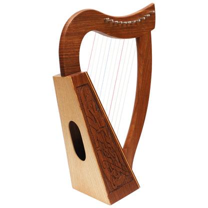 Muzikkon O'Carolan Harp, 11 String Rosewood Celtic Dragon