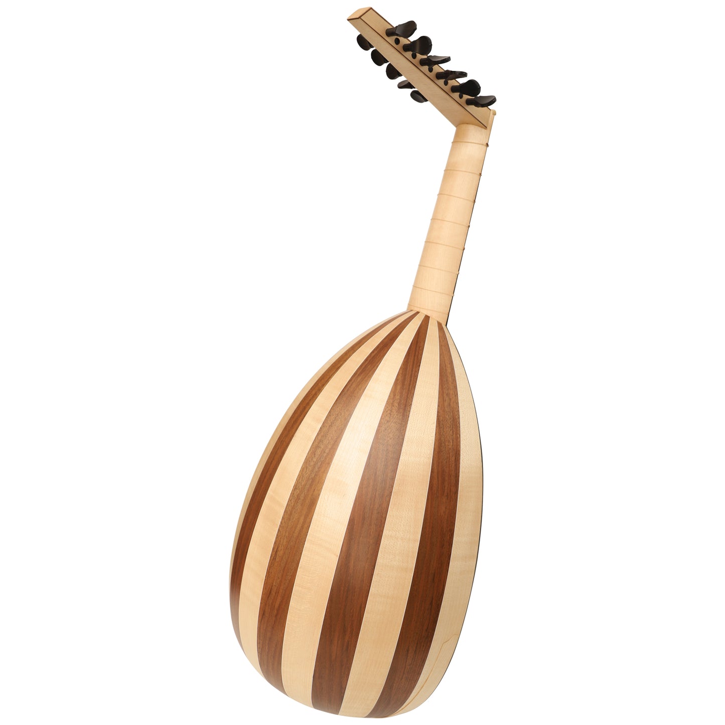 MUZIKKON RENAISSANCE LUTE, 6 COURSE VARIEGATED MAPLE WALNUT