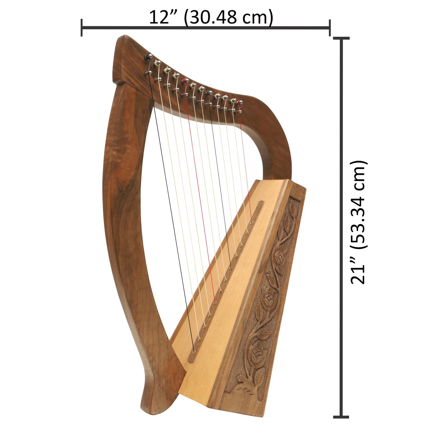 O'CAROLAN HARP 12 STRING WALNUT