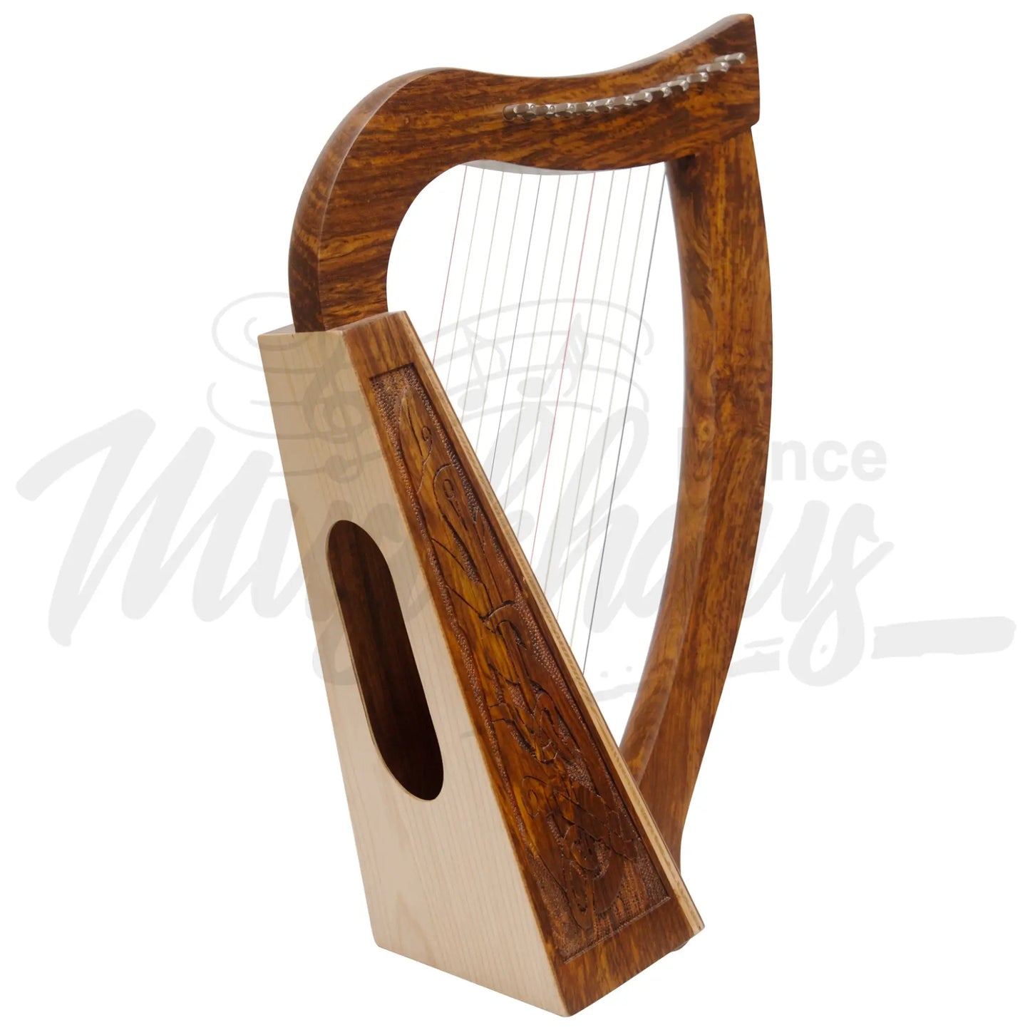 O’carolan Harp 12 String Rosewood Celtic Dragon