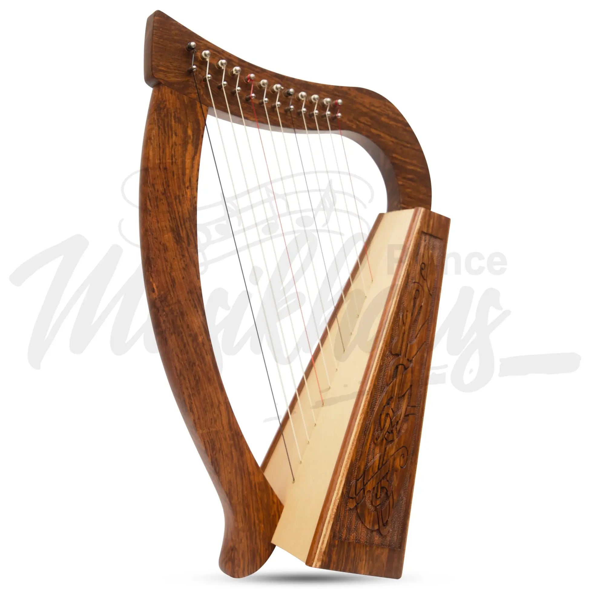 O’carolan Harp 12 String Rosewood Celtic Dragon