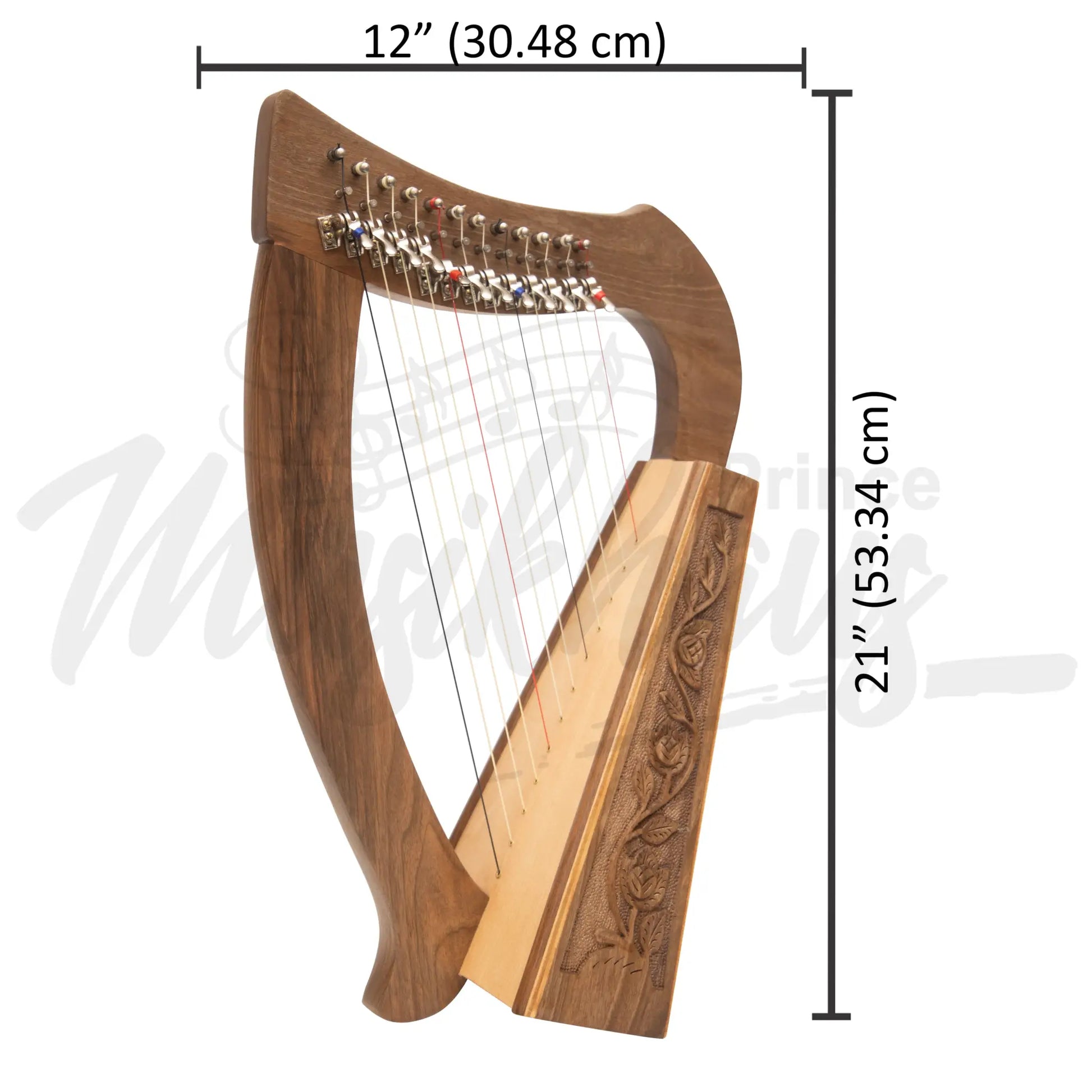 O’carolan Harp 12 String Walnut With Sharpening Levers