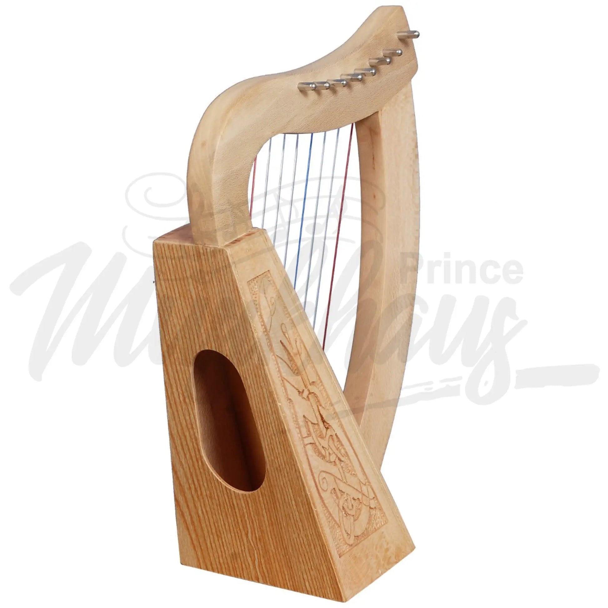 O’carolan Harp 8 String Lacewood Celtic Dragon