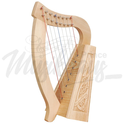 O’carolan Harp 8 String Lacewood Celtic Dragon